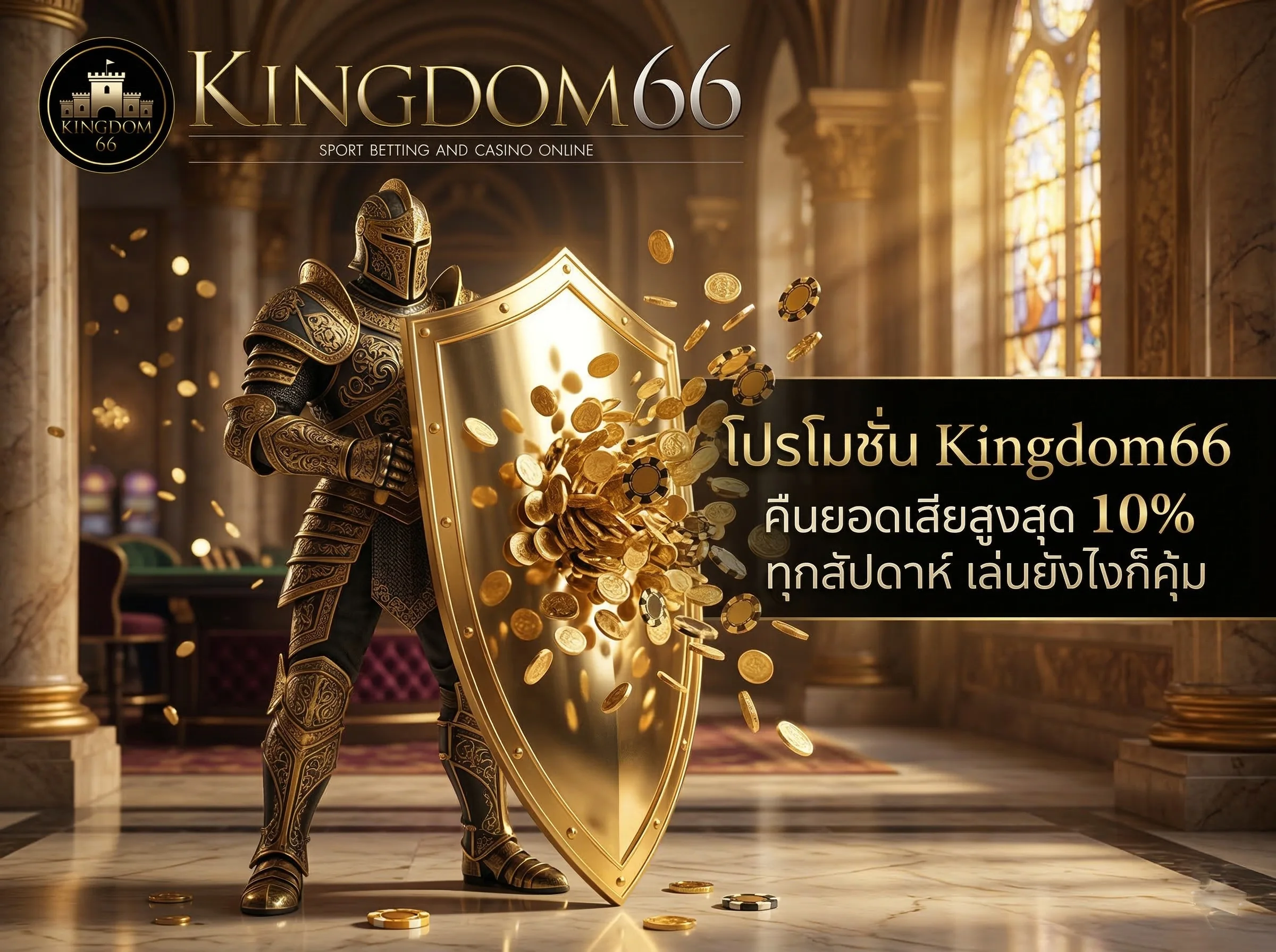โปรโมชั่น Kingdom66 คืนยอดเสีย และโบนัสคืนเงินสำหรับสมาชิก VIP