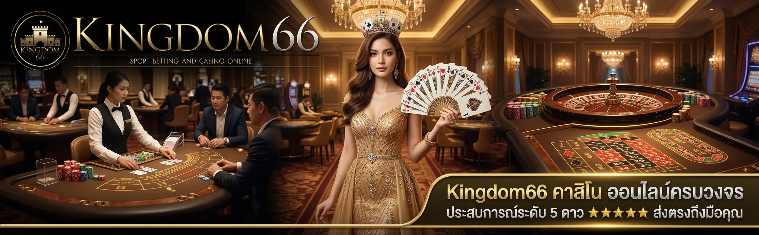 Kingdom66 คาสิโน ออนไลน์ที่ดีที่สุด รวมทุกเกมเดิมพันไว้ในที่เดียว