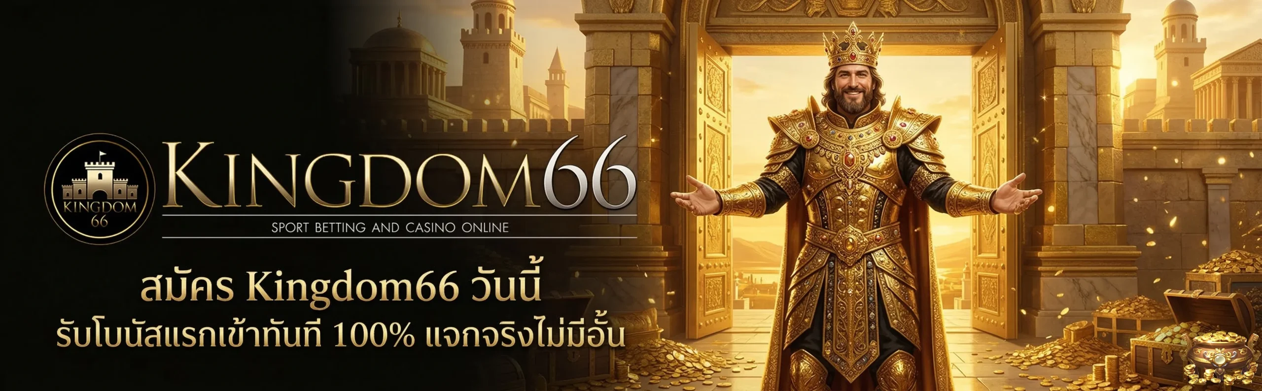 สมัคร Kingdom66 รับโปรโมชั่นสมาชิกใหม่ โบนัส 100% ลงทะเบียนง่ายใน 1 นาที