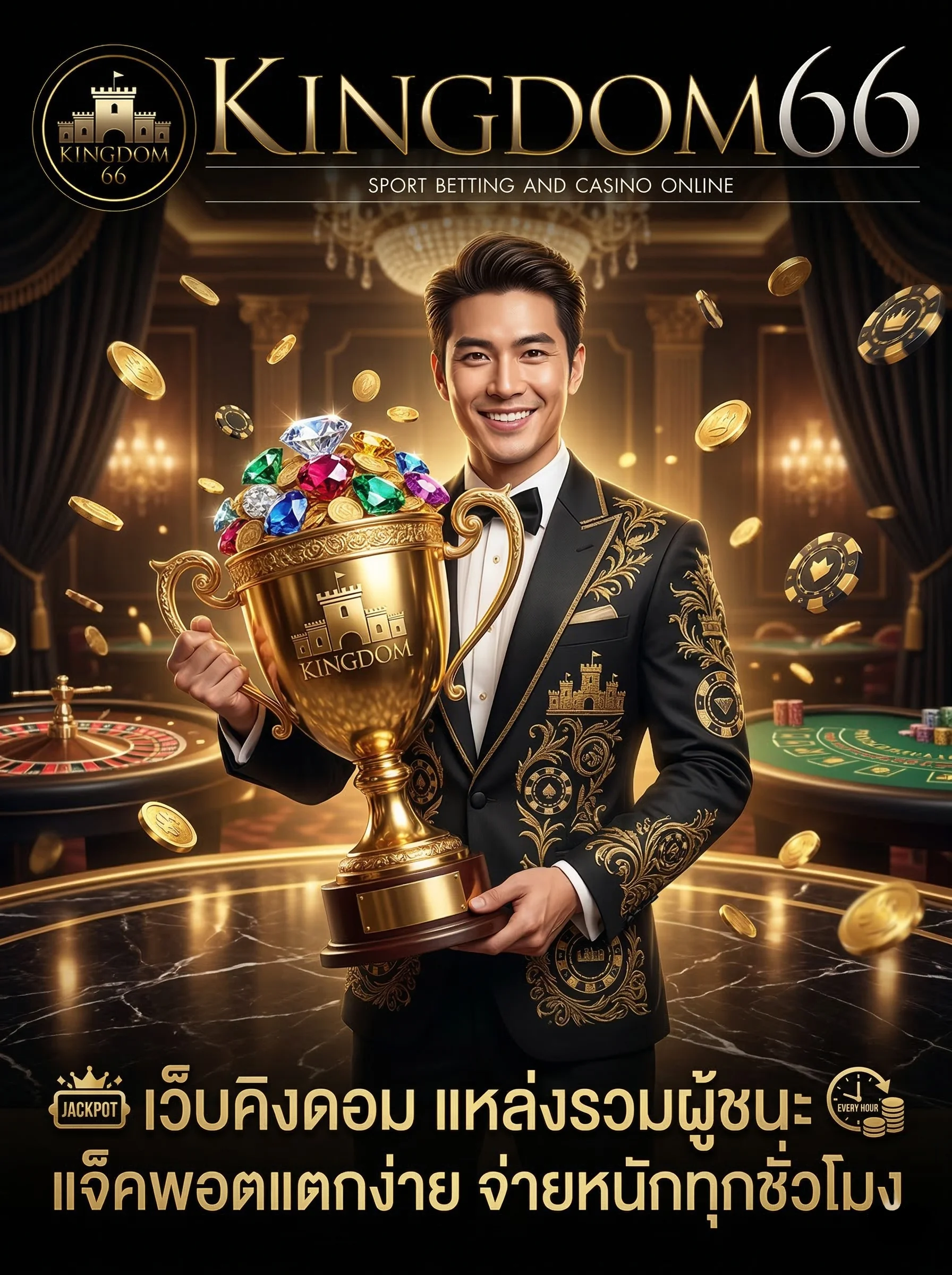 เว็บคิงดอม แหล่งรวมเกมพนันออนไลน์ แจ็คพอตแตกง่าย ได้เงินจริง