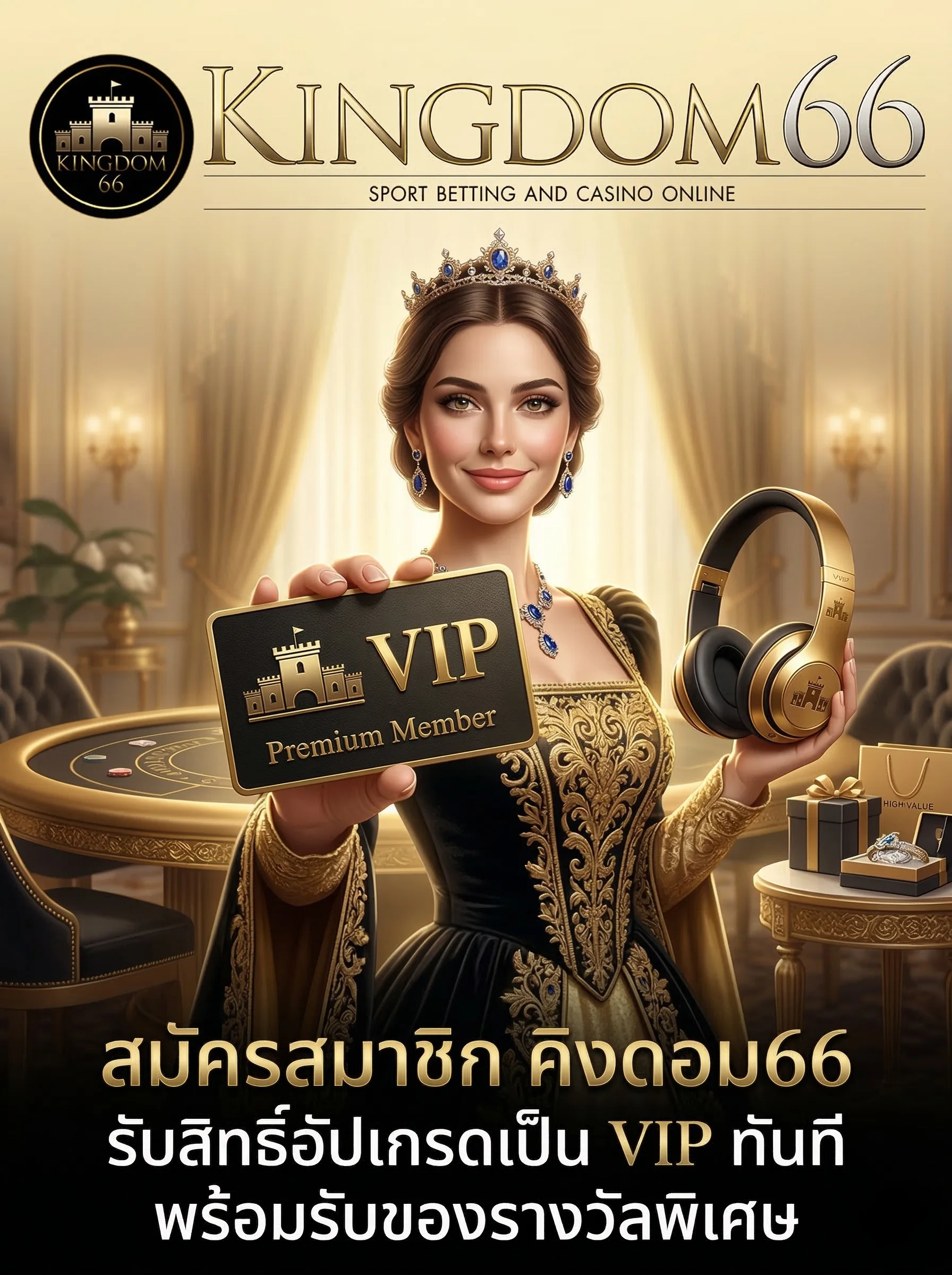 สมัครสมาชิก คิงดอม66 รับสิทธิพิเศษระดับ VIP และโปรโมชั่นคืนยอดเสียสูงสุด